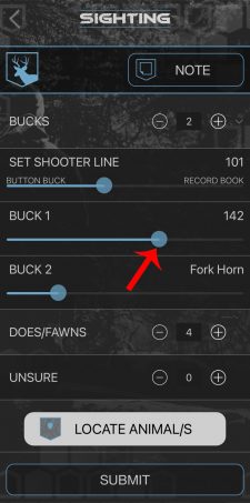 Scoring the size of a deer or elk in the field